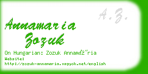 annamaria zozuk business card